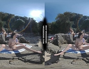 022623_matty_risky_public_dildo_masturbation_on_beach_cheri_rebeka_ruby_sunbathing_background
