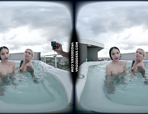 042625_double_dildo_lesbian_sex_in_the_rooftop_jacuzzi_with_matty_mila_perez_and_cheri