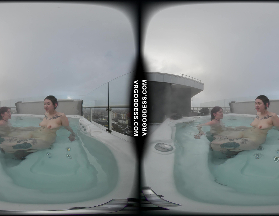 Sammy and Ellah Have Lesbian Sex in a Rooftop Jacuzzi