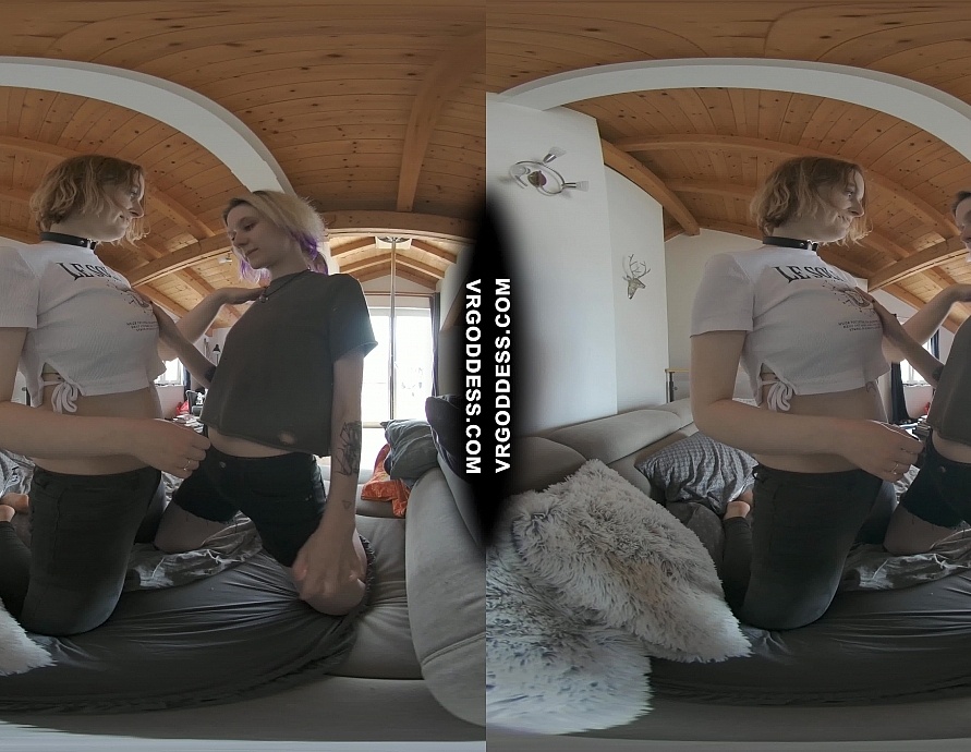 Blonde Spinner Ingrida Eats Dianas Pussy Rainy Day After the Beach