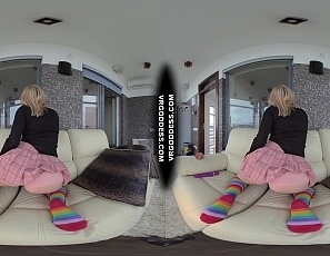 070621_thigh_high_rainbow_socks_adriana_banging_herself_out_with_realistic_moving_big_dildo