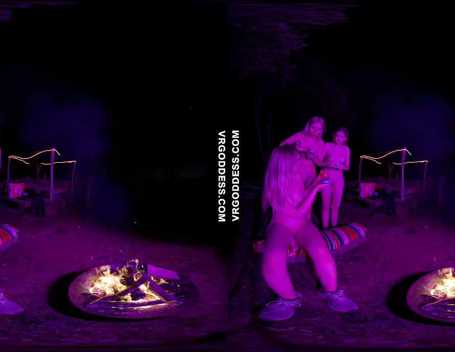 Nude Tribal Girls Dancing Wearing Only Body Paint Beach Bonfire Night