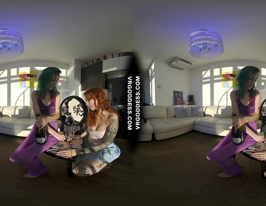 Skinny Model Poppy Striptease Lapdance Strawberries Champagne Getting Dildoed by Cherri